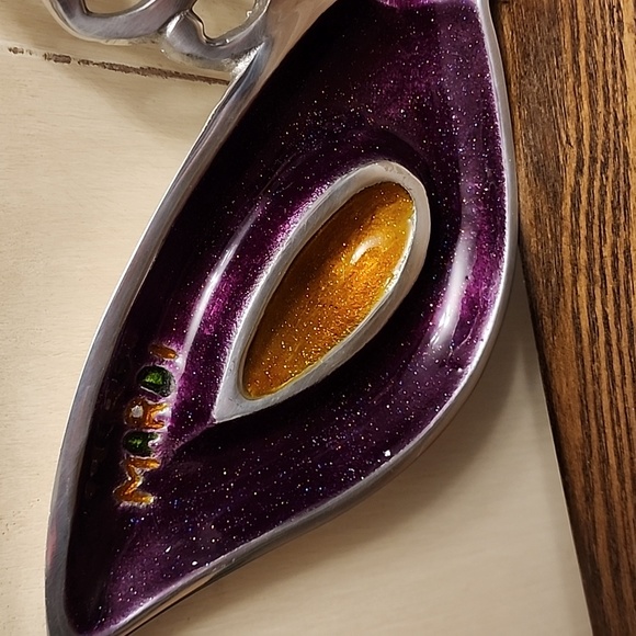 Metal Mardi Gras Trinket dish - Picture 3 of 12